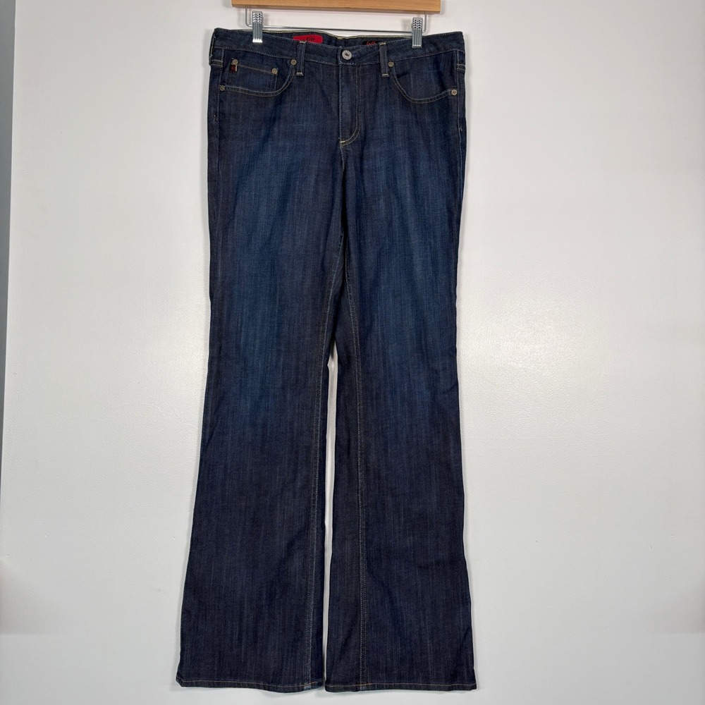 Adriano Goldschmied Womens The Elite Jeans 32R Dark Wash Bootcut Denim Made USA